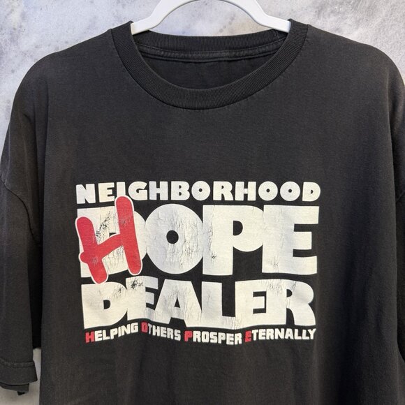 Neighborhood Hope Dealer T Shirt Mens 2XL 24.5x29.5 Black - Picture 1 of 10
